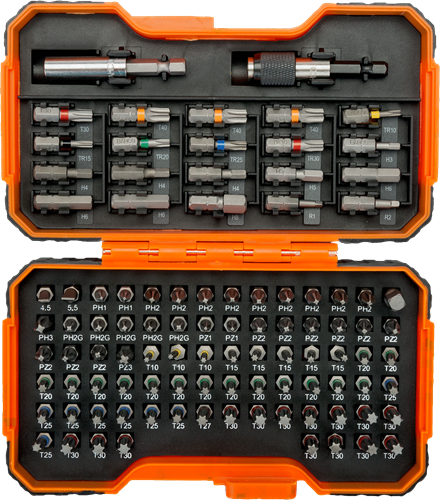 Load image into Gallery viewer, Bahco 59 s100bc-ip bitset | 100-delig | voor gleuf-, phillips®, pozidriv®, hexagon, robertson en torx | 59 s100bc-ip