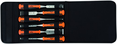 Load image into Gallery viewer, Bahco professionele steekbeitelset in canvas tas | 6-delig - 424p-s6-pp