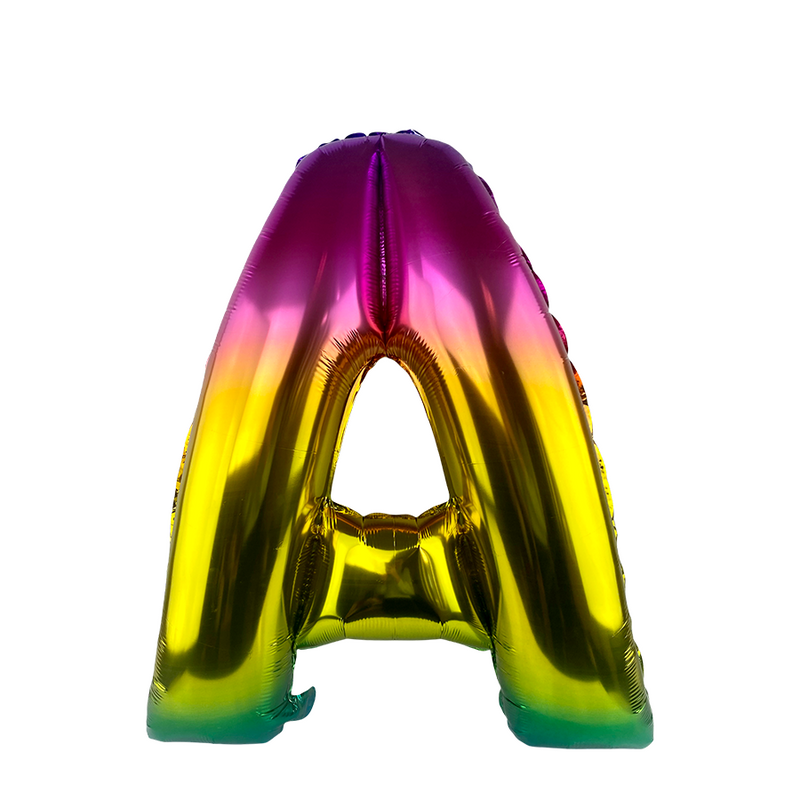 Afbeelding laden in galerijviewer, Ballon folie letter a rainbow 86cm