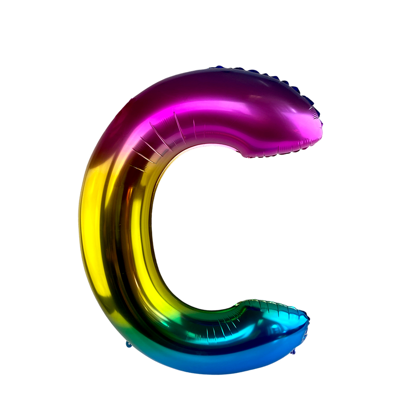 Afbeelding laden in galerijviewer, Ballon folie letter c rainbow 86cm