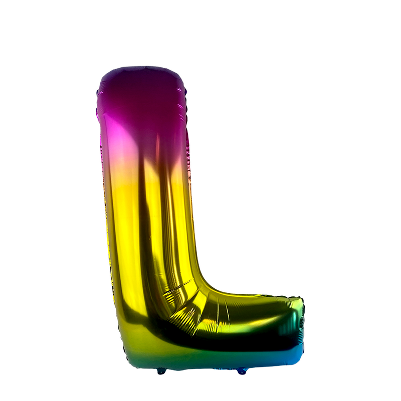 Afbeelding laden in galerijviewer, Ballon folie letter l rainbow 86cm
