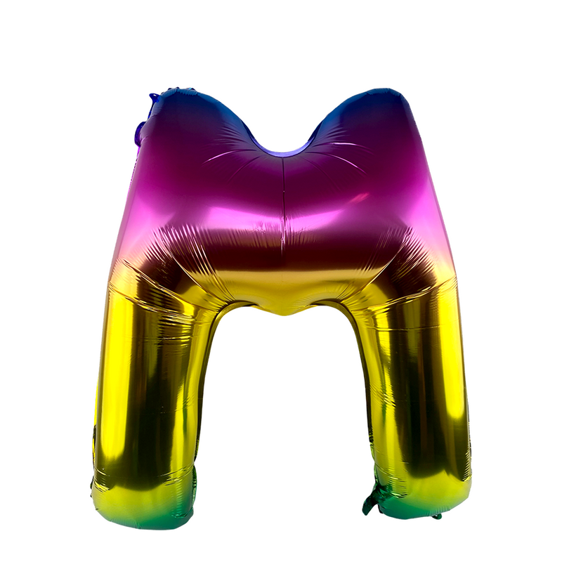Afbeelding laden in galerijviewer, Ballon folie letter m rainbow 86cm