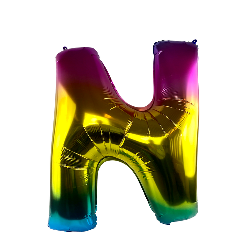 Afbeelding laden in galerijviewer, Ballon folie letter n rainbow 86cm