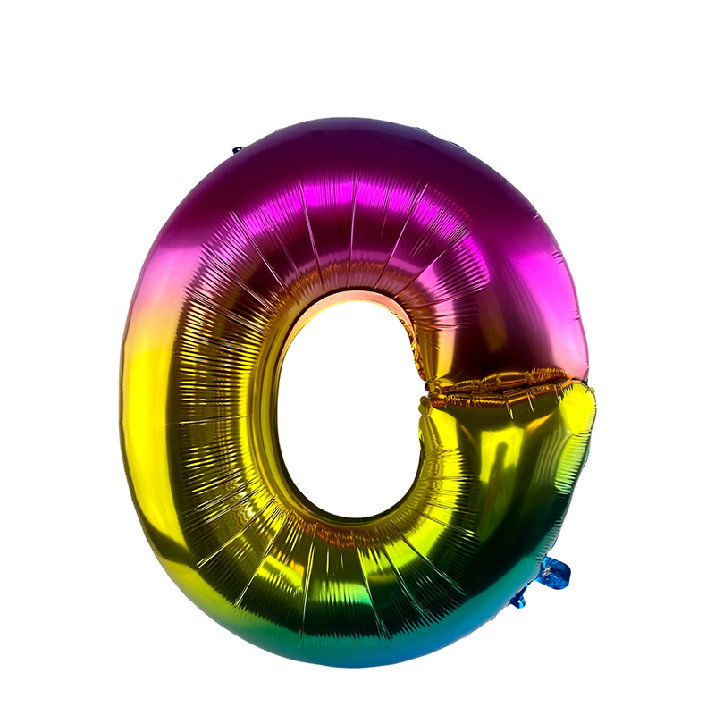 Afbeelding laden in galerijviewer, Ballon folie letter o rainbow 86cm