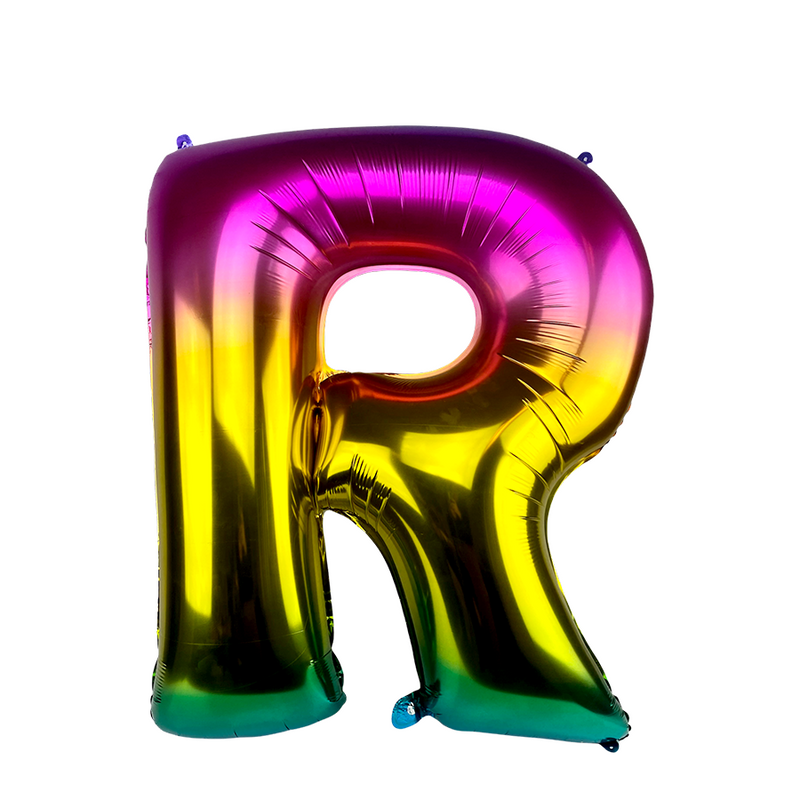 Afbeelding laden in galerijviewer, Ballon folie letter r rainbow 86cm