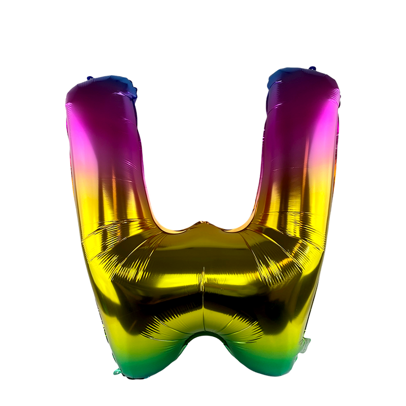 Afbeelding laden in galerijviewer, Ballon folie letter w rainbow 86cm