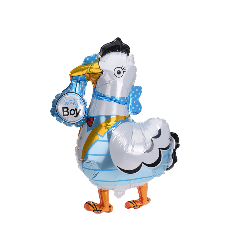 Afbeelding laden in galerijviewer, Ballon folie ooievaar baby boy 67x72cm
