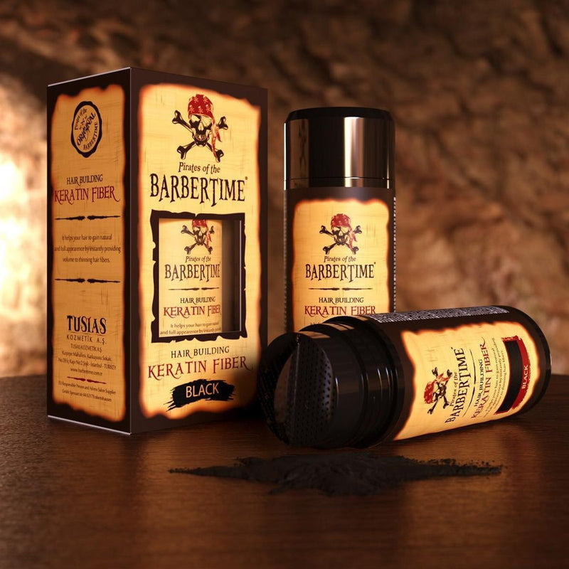 Load image into Gallery viewer, Barbertime hair building keratin fiber black 21gr.