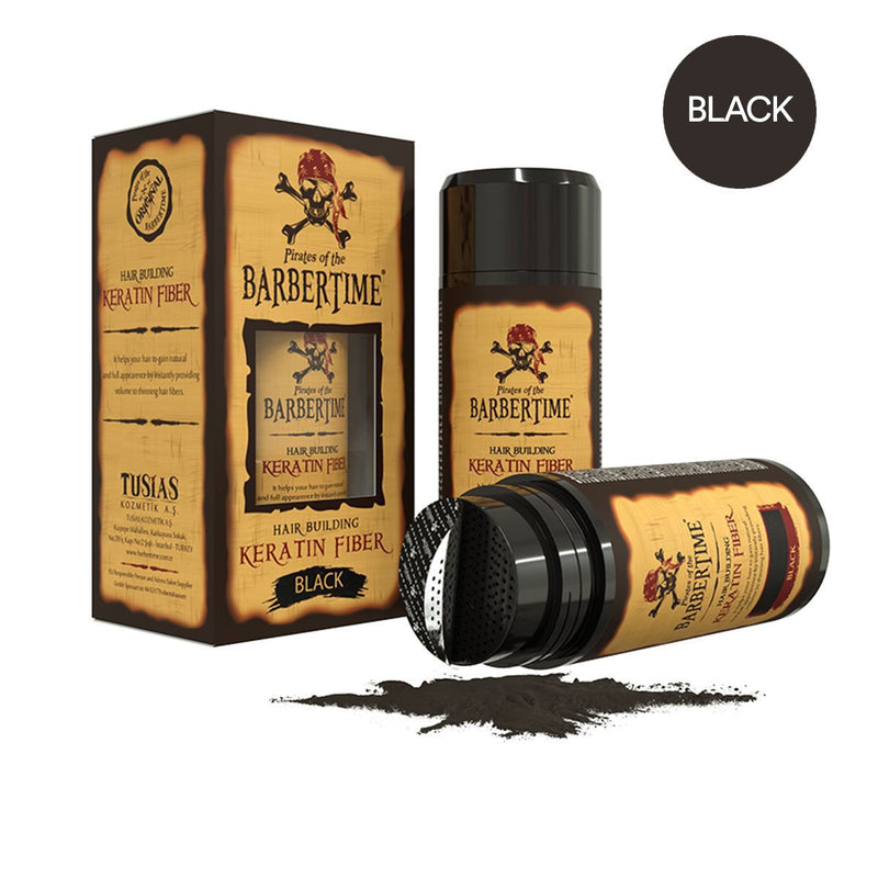 Load image into Gallery viewer, Barbertime hair building keratin fiber black 21gr.