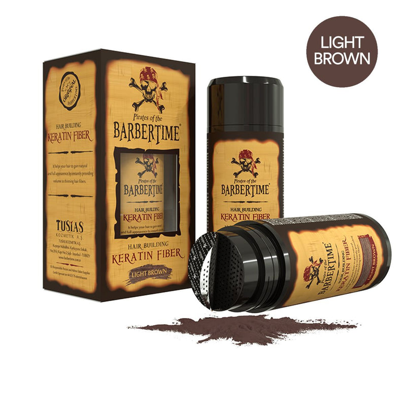 Load image into Gallery viewer, Barbertime hair building keratin fiber light brown 21gr.