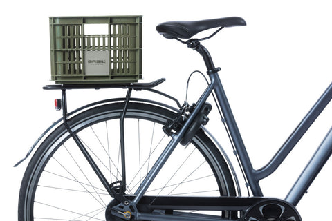 basil bicycle crate s - small - 17.5 liters - green