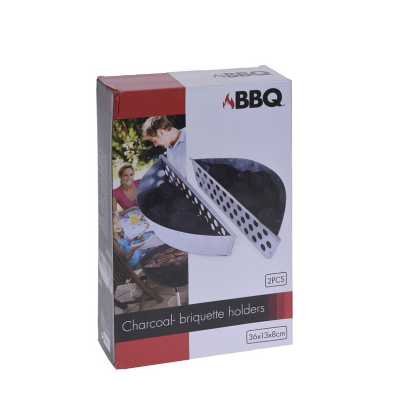 Afbeelding laden in galerijviewer, Bbq barbecue houtskool brikkettenhouder 2 stuks