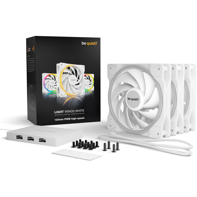 Load image into Gallery viewer, Be quiet! Light White 120mm PWM high-speed Triple Pack