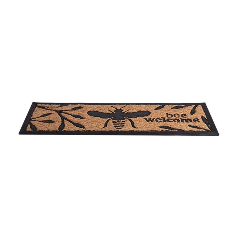 Afbeelding laden in galerijviewer, Esschert design deurmat bijenprint rubber kokos 25x75,5cm