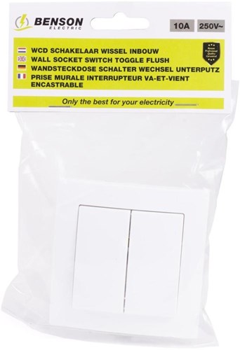Afbeelding laden in galerijviewer, Enzo benson inbouw schakelaar serie wit - 4650015