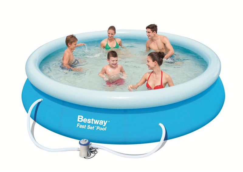 Load image into Gallery viewer, Bestway fastset zwembad 366x76cm + pomp 12volt