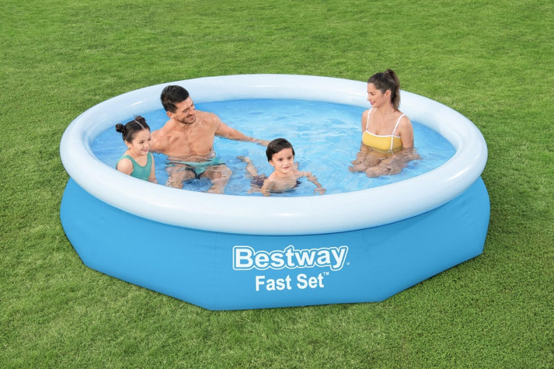 Load image into Gallery viewer, Bestway opblaaszwembad fast set met pomp rond 305-s