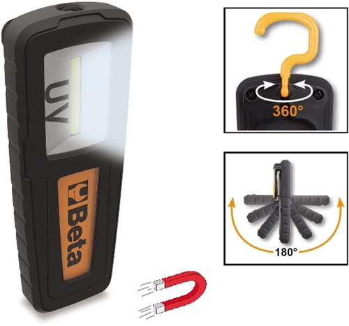 Afbeelding laden in galerijviewer, Beta oplaadbare inspectie lamp met uv en wit licht ideaal voor het dedecteren van lekken 1838uv - 018380150