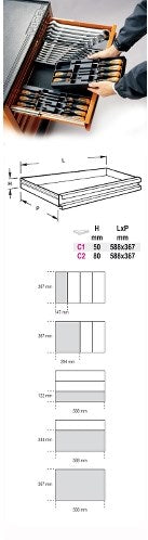 Load image into Gallery viewer, Beta t236 harde voorgevormde inzetbakken met assortiment gereedschap - 024240236