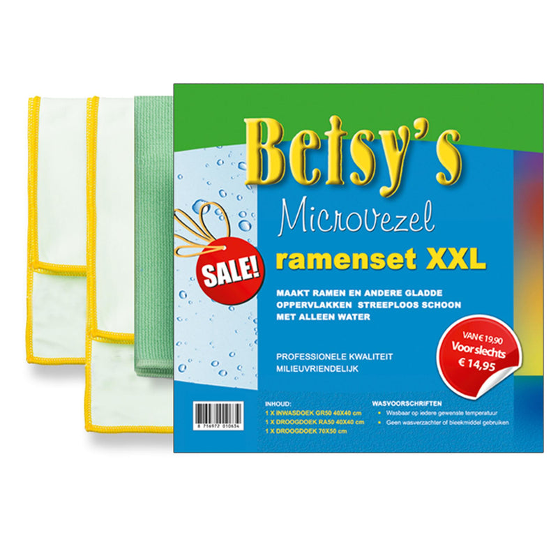 Afbeelding laden in galerijviewer, Betsy's microvezel ramenset xxl groen