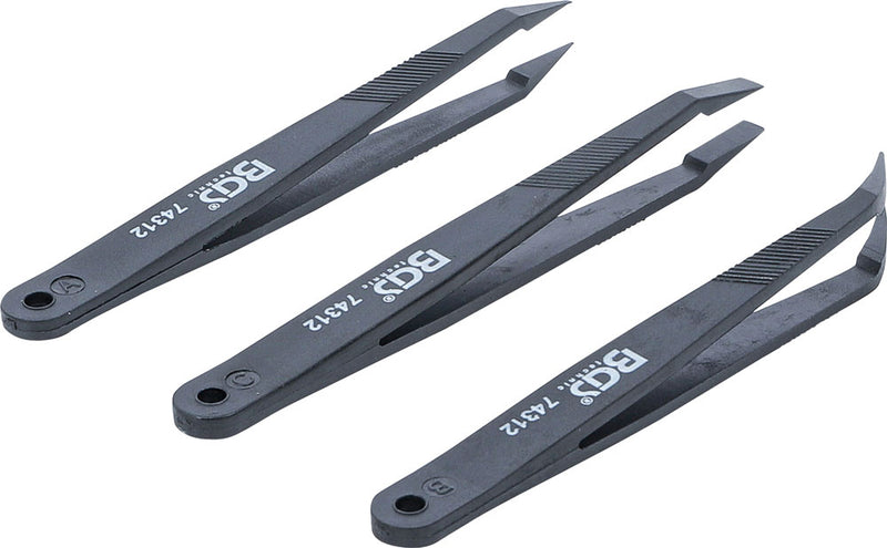 Load image into Gallery viewer, Bgs technic plastic tweezers set 3 pieces