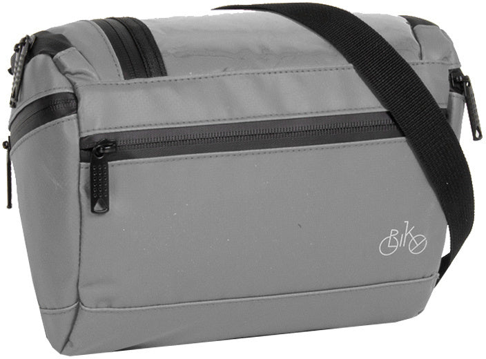 Load image into Gallery viewer, Bike carbon waterafstotende stuurtas met schouderhengsel 5l grijs