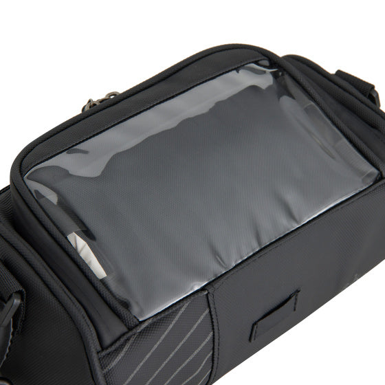 Load image into Gallery viewer, Bike gravel waterafstotende stuurtas met schouderhengsel 4,7l zwart