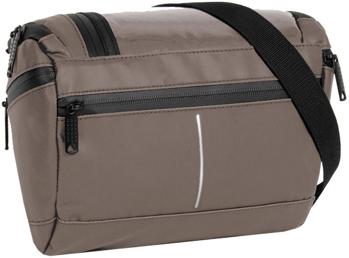 Load image into Gallery viewer, Bike splash waterafstotende stuurtas met schouderhengsel 5l taupe