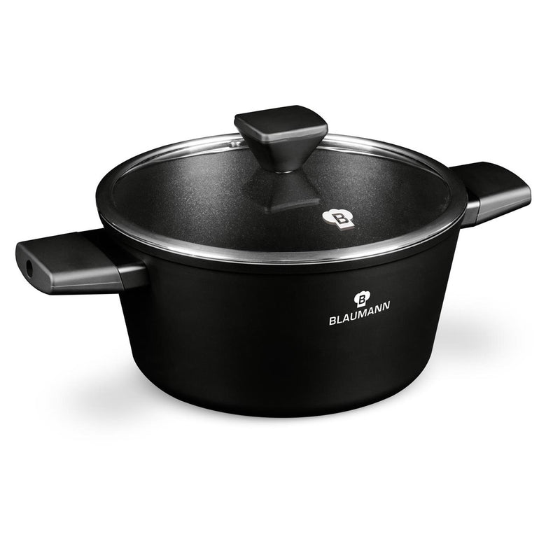 Load image into Gallery viewer, Blaumann black silver collection braadpan met deksel ã˜24cm