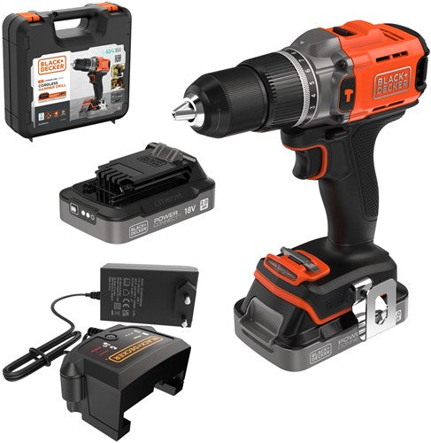 Load image into Gallery viewer, Black+decker bcd383d2xk 18v 2x2.0ah schroefklopboormachine in koffer - bcd383d2xk-qw