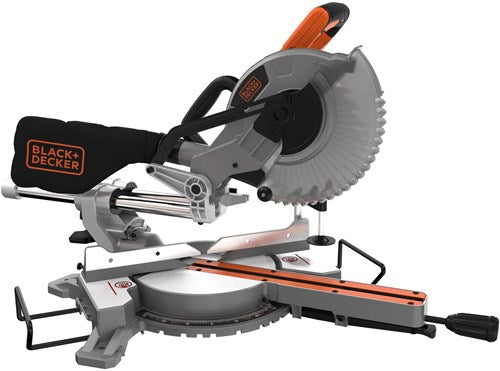 Afbeelding laden in galerijviewer, Black+decker 1600w 216mm afkort- en verstekzaag - bes700-qs