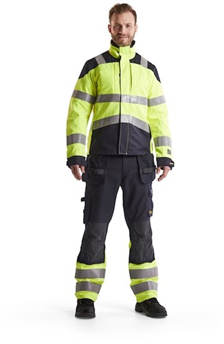 Load image into Gallery viewer, Blåkläder multinorm werkbroek inherent 14891512 | marine high vis geel | maat 58 - 7330509627389