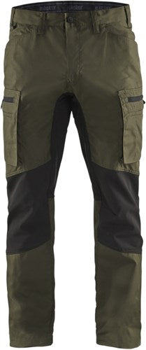 Load image into Gallery viewer, Blåkläder service werkbroek met stretch 14591845 | groen zwart | maat 48 - 7330509645970