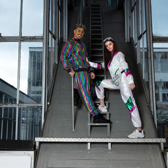 Load image into Gallery viewer, Boland trainingspak regenboog heren maat s