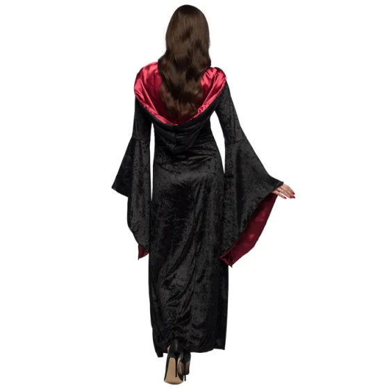 Load image into Gallery viewer, Boland Vampire mistress kostuum dames zwart.rood maat 40 42 (M)