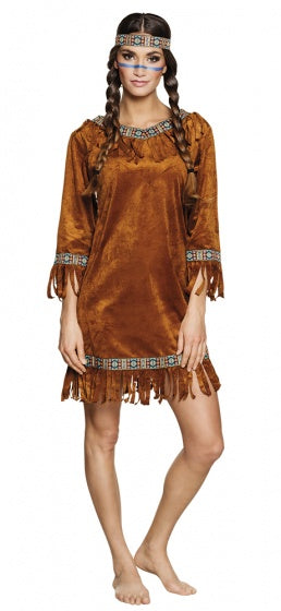 Load image into Gallery viewer, Boland Verkleedpak Indiaan Young Deer Dames Bruin Maat M