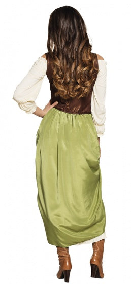 Load image into Gallery viewer, Boland Verkleedpak Village Wench Dames Groen Maat 40 42