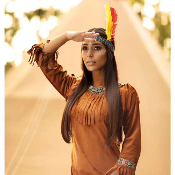 Load image into Gallery viewer, Boland Verkleedpak Indiaan Young Deer Dames Bruin Maat M