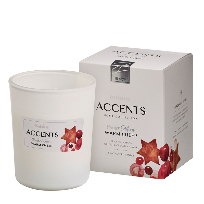 Afbeelding laden in galerijviewer, Bolsius geurglas accents warm cheer 92 76mm