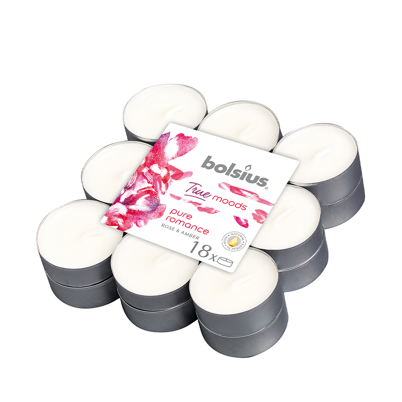 Load image into Gallery viewer, Bolsius true moods geurtheelicht pure romance rose and amber 18 stuks