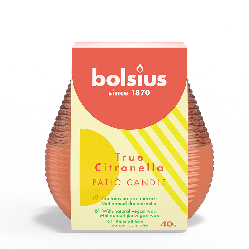 Load image into Gallery viewer, Bolsius outdoor patiolight true citronella koraal 94 91mm
