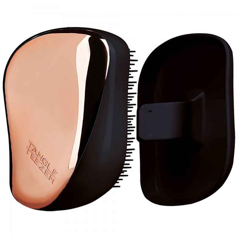 Load image into Gallery viewer, Tangle teezer compact hairbrush rose gold black