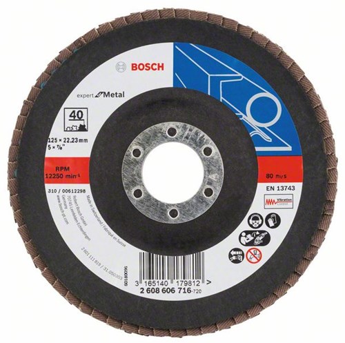 Load image into Gallery viewer, Bosch accessoires 1 lamellenschijf 125 x551, expert for metal haaks, k40 - 2608606716