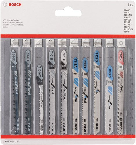 Load image into Gallery viewer, Bosch accessoires 10-delige decoupeerzaagbladenset all in one - 2607011171