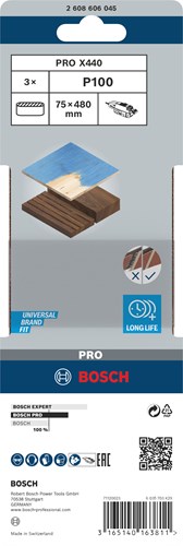 Load image into Gallery viewer, Bosch accessoires 3 banden 75x480 x440, best for wood+paint , k100 - 2608606045