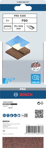 Load image into Gallery viewer, Bosch accessoires 3-delige schuurbandset x440 | 75x533 | k80 | bfw - 2608606071