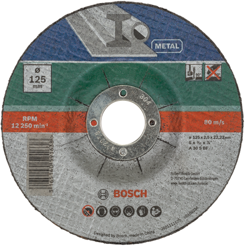 Afbeelding laden in galerijviewer, Bosch accessoires bosch slijpschijven set - voor metaal - 125 x 2,5 mm - gebogen - 5 stuks