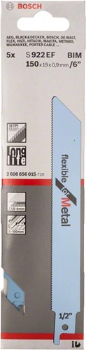 Afbeelding laden in galerijviewer, Bosch accessoires 5x reciprozaagblad flexible voor metaal s922ef - 2608656015