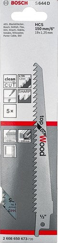 Load image into Gallery viewer, Bosch accessoires 5x reciprozaagblad voor hout s644d - 2608650673