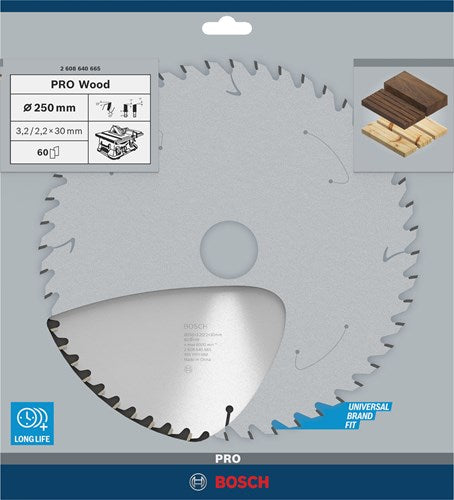 Load image into Gallery viewer, Bosch accessoires cirkelzaagblad optiline wood 250 x 30 x 3,2 mm, 60 1st - 2608640665